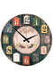 Wallity Reloj Decorativo de MDF Multicolor 50 x 50 cm